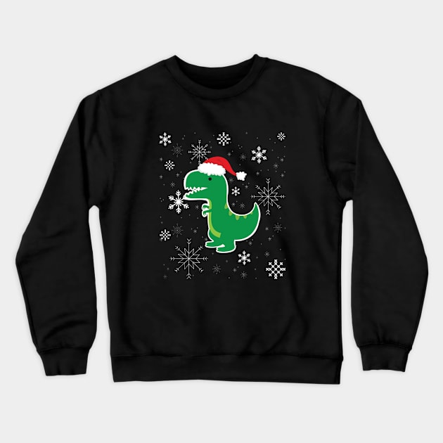 T-Rex - Tyrannosaurus Rex - Funny Christmas Santa Shirt Crewneck Sweatshirt by BKFMerch